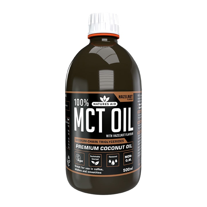 Natures Aid Medium Chain Triglycerides (MCT) Oil with Caramel Flavour 500ml - 998880