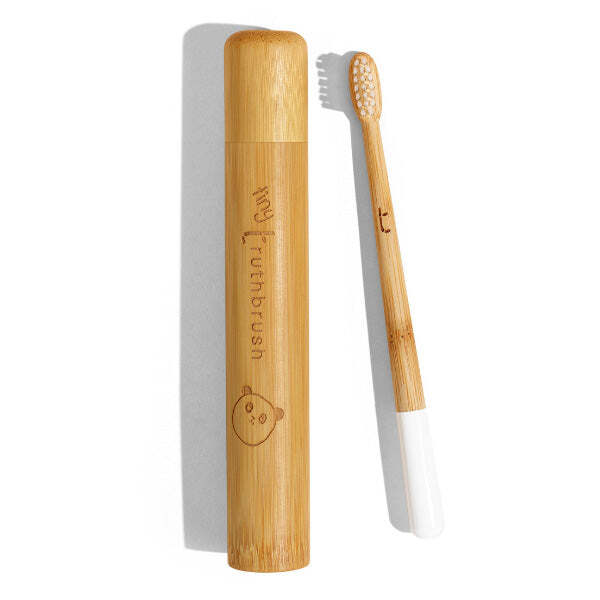 Truthbrush Children's Bamboo Toothbrush & Travel Case Set GOODS Superdrug