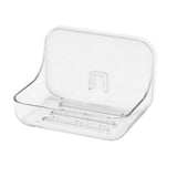 Addis Invisifix Bathroom Soap Dish Tray with Wall Mount Storage Clear - McGrocer