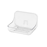 Addis Invisifix Bathroom Soap Dish Tray with Wall Mount Storage Clear - McGrocer