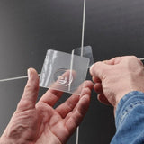 Addis Invisifix Bathroom Soap Dish Tray with Wall Mount Storage Clear - McGrocer