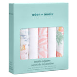 aden + anais™ Essentials 5 Pack Cotton Muslin Squares- Tropical - McGrocer