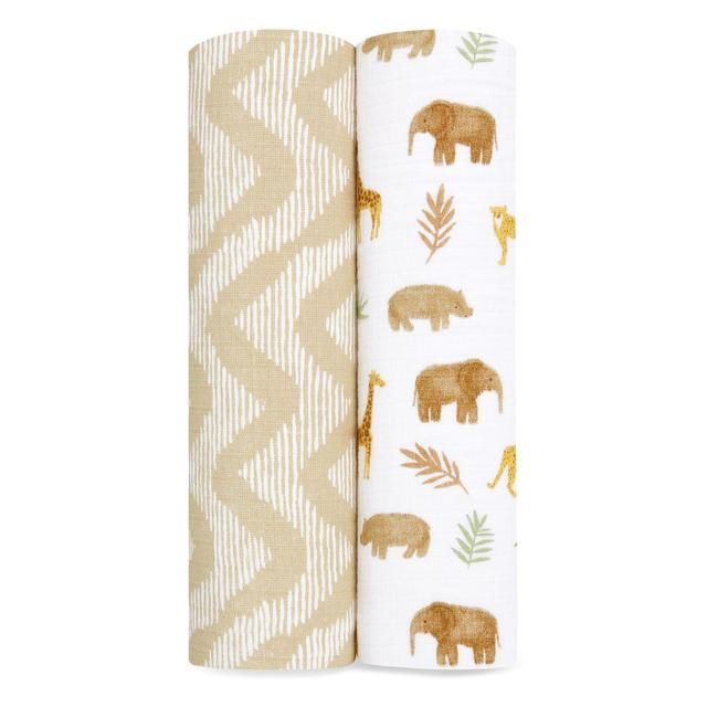 Aden+Anais essentials cotton muslin 2 pack swaddle blanket tanzania 2 per pack - McGrocer