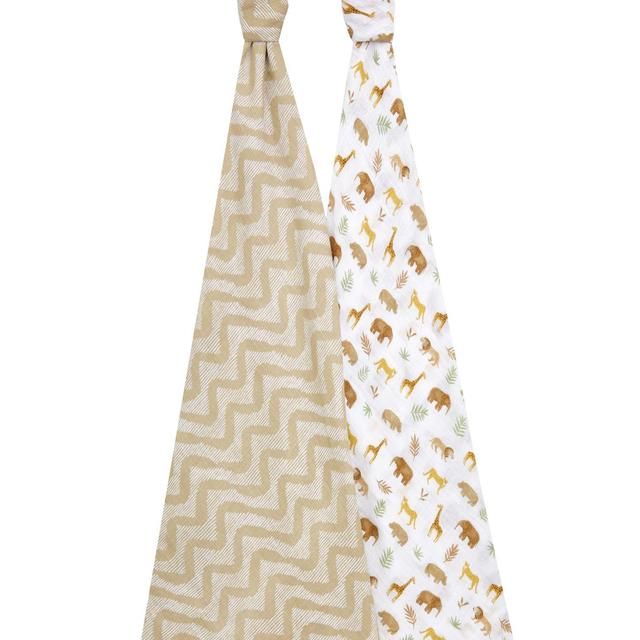 Aden+Anais essentials cotton muslin 2 pack swaddle blanket tanzania 2 per pack - McGrocer