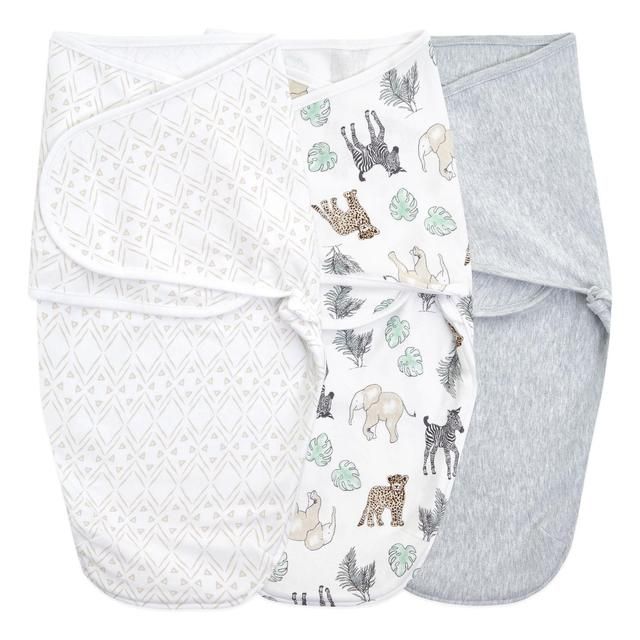 Aden+Anais essentials easy swaddle wrap 1.0 TOG 3 pack toile (0-3months) 3 per pack - McGrocer