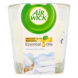 Air Wick Essential Oils Candle Cotton and Linen - McGrocer
