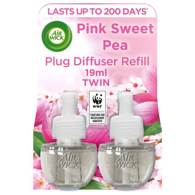Airwick Pink Sweet Pea Plug In Twin Refill   2 x 17ml - McGrocer