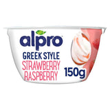 Alpro Greek Style Strawberry Raspberry Yoghurt Alternative 150g - McGrocer