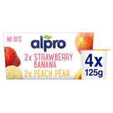 Alpro No Bits Strawberry-Banana & Peach-Pear Yoghurt Alternative - McGrocer