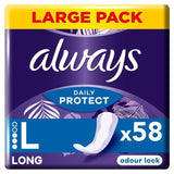 Always Dailies Extra Protect Panty Liners Large 58 per pack - McGrocer