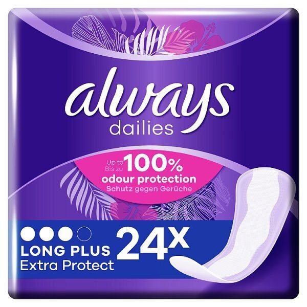 Always Dailies Long Plus Extra Protect Panty Liners x24 - McGrocer