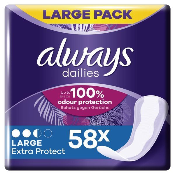 Always Dailies Panty Liners Long Value Pack x58 - McGrocer