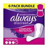 Always Discreet Incontinence Liners Normal - 144 Liners (6 pack bundle) - McGrocer