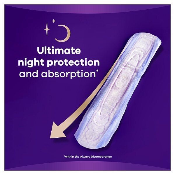 Always Discreet Incontinence Pads Plus Ultimate Night X12 - McGrocer