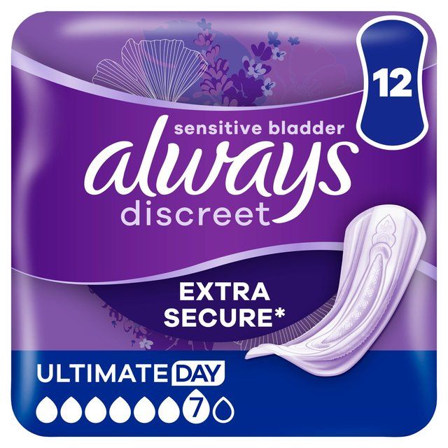Always Discreet Incontinence Pads Ultimate Day   12 per pack - McGrocer