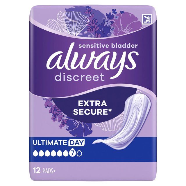 Always Discreet Incontinence Pads Ultimate Day   12 per pack - McGrocer
