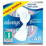 Always Infinity Normal (Size 1) Sanitary Towels Wings 12 Pads x4 Bundle - McGrocer