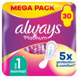 Always Platinum Normal (Size 1) Sanitary Towels Wings x30 - McGrocer