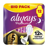 Always Platinum Secure Night Extra (Size 5) Sanitary Towels With Wings 12 Pads - McGrocer