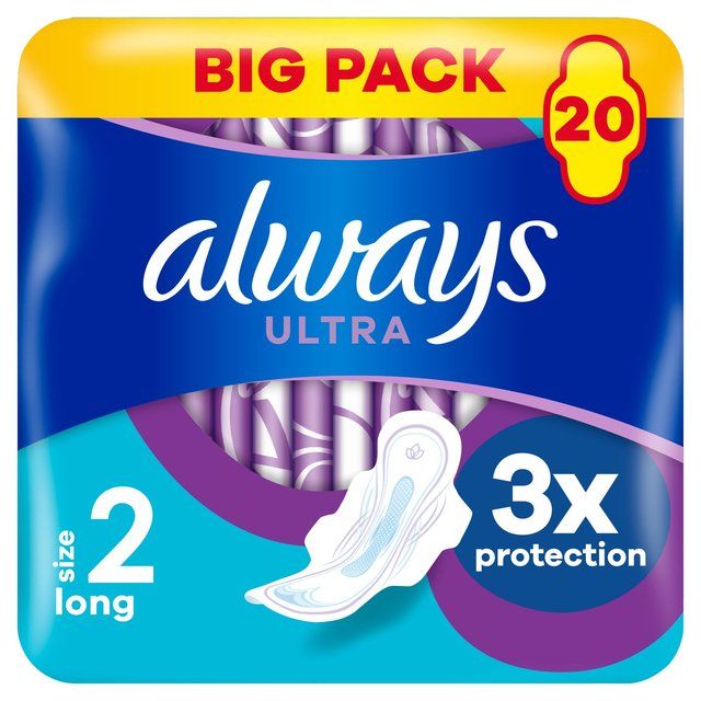 Always Sanitary Towels Ultra Long (Size 2) Wings 20 per pack - McGrocer
