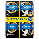 Always Ultra Night Quattro Packs, 36 Pack - McGrocer