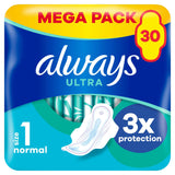 Always Ultra Sanitary Towels Normal with Wings, Size 1 x30 - McGrocer