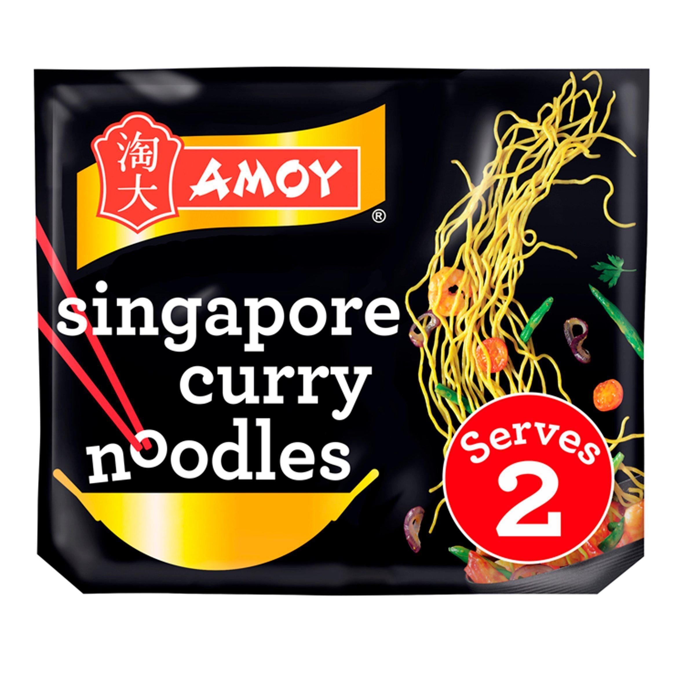 Amoy Straight to Wok Singapore Curry Noodles 2x150g - McGrocer