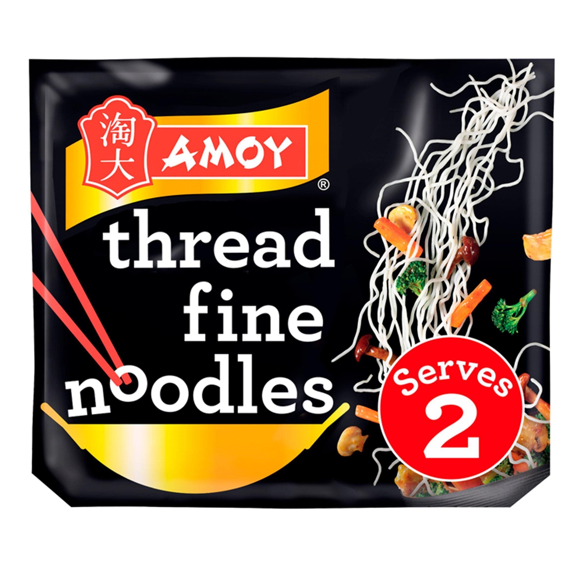 Amoy Straight to Wok Thread Fine Noodles 2x150g - McGrocer