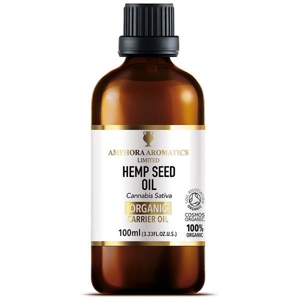 Amphora Aromatics COSMOS Organic Hemp Seed Oil 100ml - McGrocer