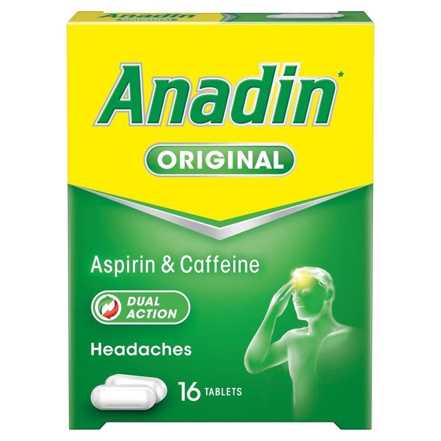 Anadin Original Aspirin Pain Relief Headache Caplets 16 per pack - McGrocer