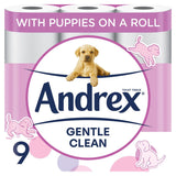Andrex Gentle Clean Toilet Tissue, 9 Rolls - McGrocer