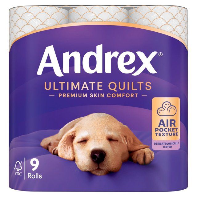 Andrex Supreme Quilts Toilet Roll 9 per pack - McGrocer