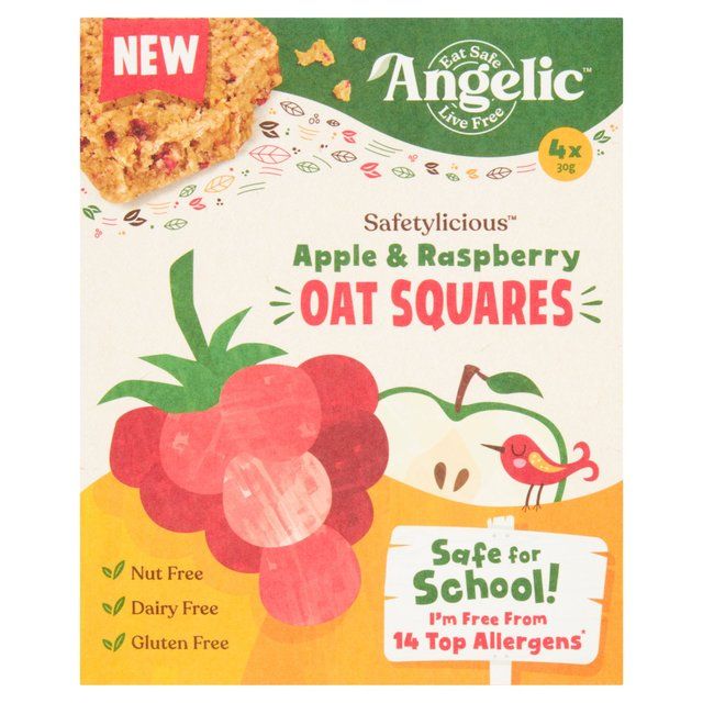 Angelic Free From Apple & Raspberry Oat Squares 120g - McGrocer