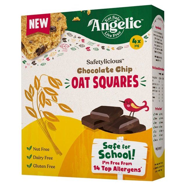 Angelic Free From Chocolate Chip Oat Squares 120g - McGrocer