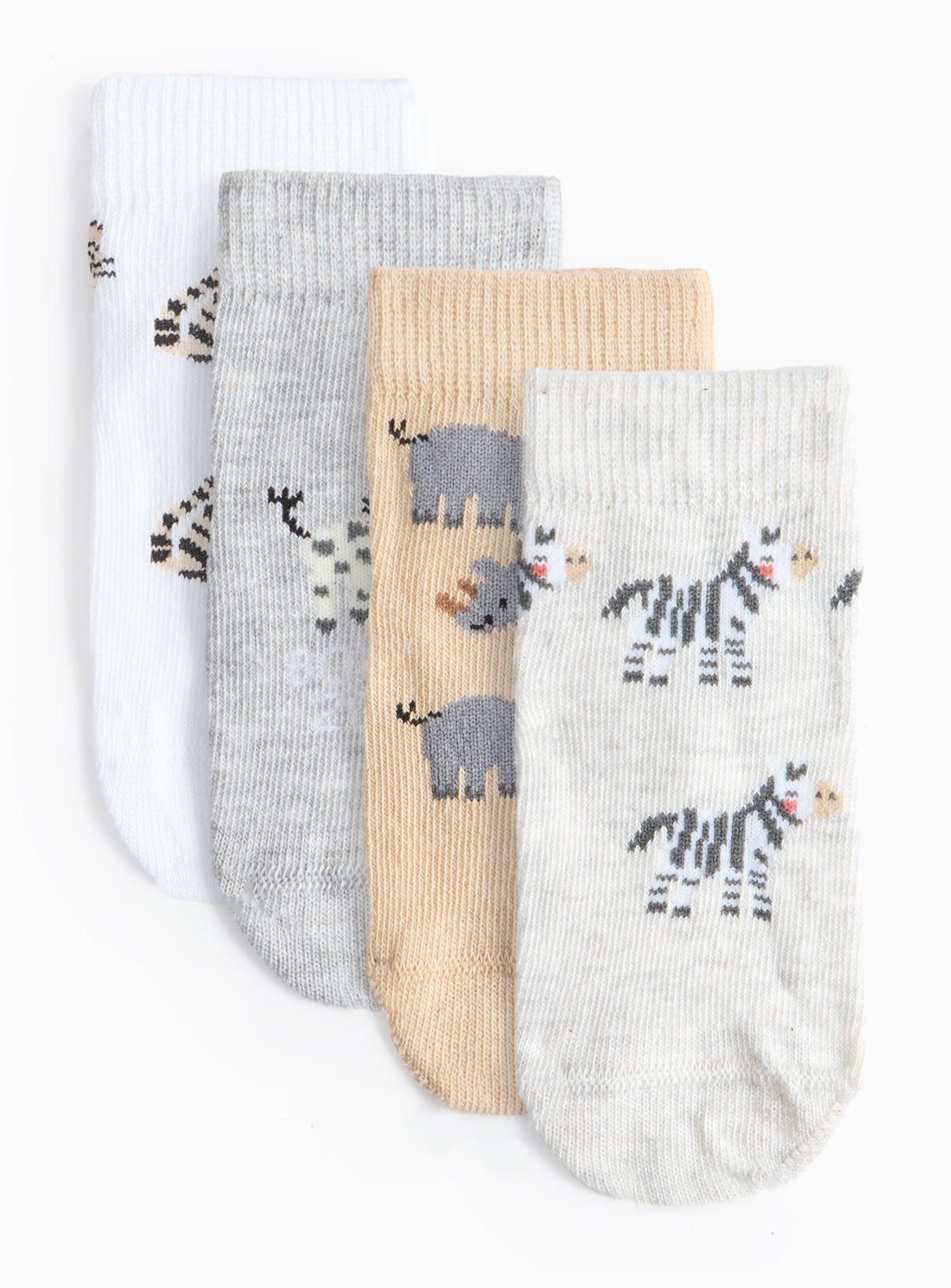 Animal Print Ankle Socks 4 Pack 6-12 months - McGrocer