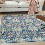 Ankara Blue Patterned Rug in 2 Sizes - McGrocer