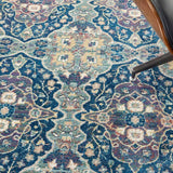 Ankara Blue Patterned Rug in 2 Sizes - McGrocer