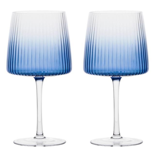 Anton Studio Designs Empire Blue Gin Glasses   2 per pack - McGrocer