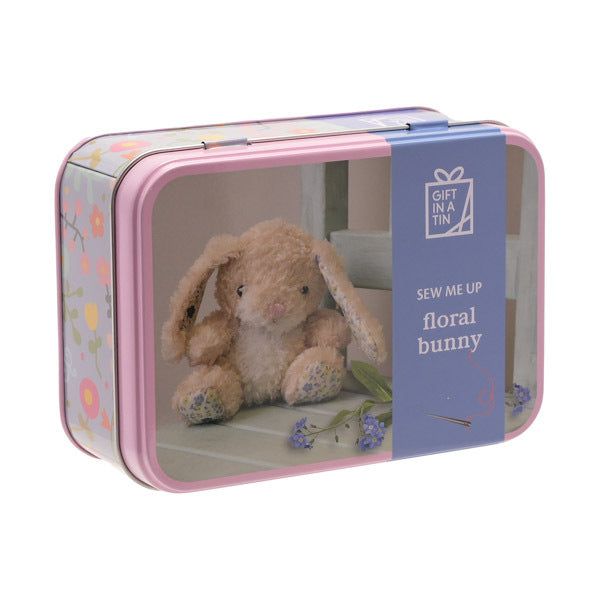 Apples To Pears Gift In A Tin Sew Me Up Floral Bunny - McGrocer