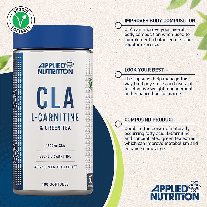Applied Nutrition CLA L-Carnitine & Green Tea 100 Capsules - McGrocer