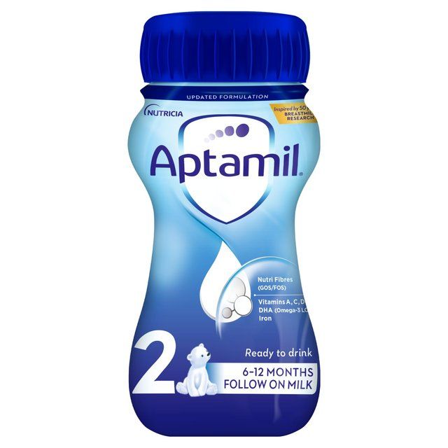Aptamil 2 Follow On Baby Milk Formula Liquid Ready to Feed 6-12 Months 200ml - McGrocer
