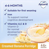 Aptamil Creamed Banana Porridge 4 mths+   125g - McGrocer