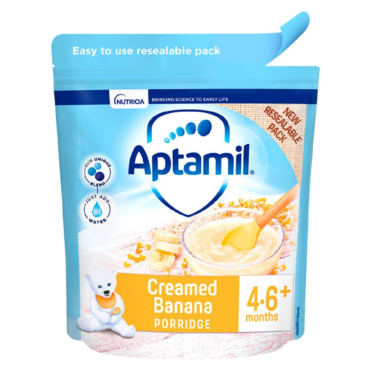 Aptamil Creamed Banana Porridge Baby Cereal 4-6+ Months 125g - McGrocer