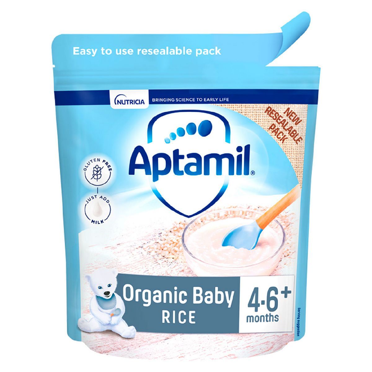 Aptamil Organic Baby Rice Cereal 4-6+ Months 100g - McGrocer