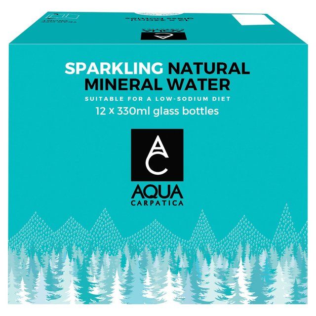 AQUA Carpatica Natural Sparkling Mineral Water Glass 12 x 330ml - McGrocer