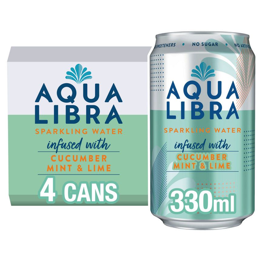 Aqua Libra Sparkling Water Infused with Cucumber Mint & Lime - McGrocer