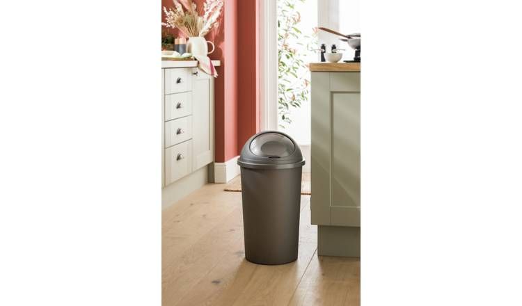 Argos Home 25 Litre Bullet Bin - Silver - McGrocer