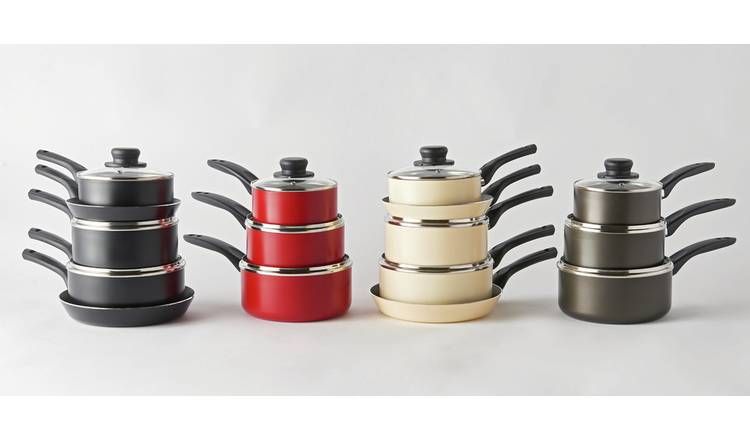 Argos Home 3 Piece Aluminium Pan Set - Grey - McGrocer