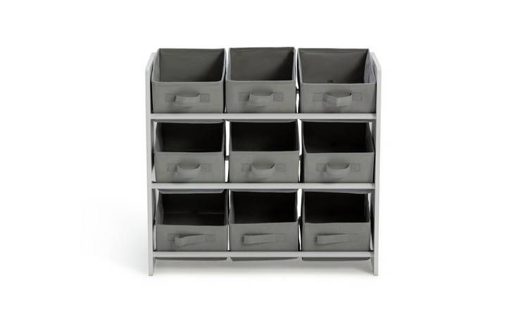 Argos Home 3 Tier Basket Storage Unit - Grey - McGrocer