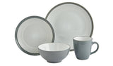 Argos Home Ribbed 16 Piece Stoneware Dinner Set - Grey - McGrocer